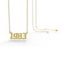 Stainless Steel 28 Years  Number Pendant Women's Necklace sku image 28