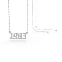 Stainless Steel 28 Years  Number Pendant Women's Necklace sku image 4