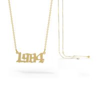 Stainless Steel 28 Years  Number Pendant Women's Necklace sku image 29