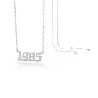 Stainless Steel 28 Years  Number Pendant Women's Necklace sku image 6