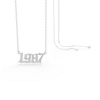 Stainless Steel 28 Years  Number Pendant Women's Necklace sku image 8