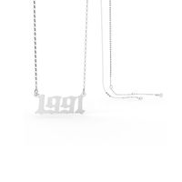 Stainless Steel 28 Years  Number Pendant Women's Necklace sku image 12