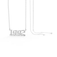 Stainless Steel 28 Years  Number Pendant Women's Necklace sku image 13