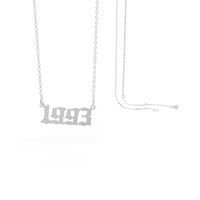 Stainless Steel 28 Years  Number Pendant Women's Necklace sku image 14