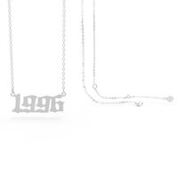 Stainless Steel 28 Years  Number Pendant Women's Necklace sku image 17