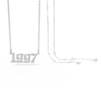 Stainless Steel 28 Years  Number Pendant Women's Necklace sku image 18