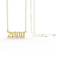 Stainless Steel 28 Years  Number Pendant Women's Necklace sku image 45