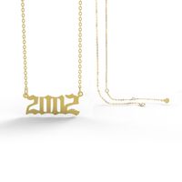 Stainless Steel 28 Years  Number Pendant Women's Necklace sku image 47
