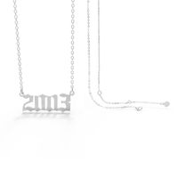 Stainless Steel 28 Years  Number Pendant Women's Necklace sku image 21