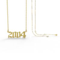 Stainless Steel 28 Years  Number Pendant Women's Necklace sku image 49