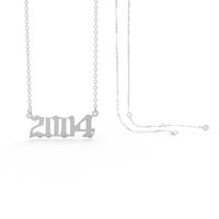 Stainless Steel 28 Years  Number Pendant Women's Necklace sku image 22