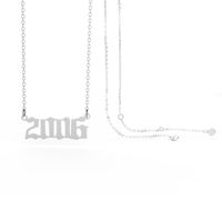 Stainless Steel 28 Years  Number Pendant Women's Necklace sku image 24