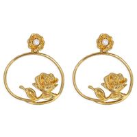 New Hot-selling Hollow Flower Creative Exaggerated Hot Style Earrings Wholesale sku image 2