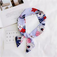 2020 Petit Foulard De Soie Femmes Coréenne De Printemps Et D'été Sac De Couleur Enveloppé Poignée Ruban Écharpe Tout-match Long Ruban Cheveux Extensions sku image 2