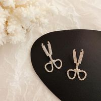 Fashion Scissors Long New S925 Silver Needle Earrings For Women Wholesale sku image 1