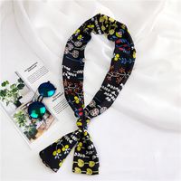 New Korean Style Long Small Silk Scarf Women's Spring And Autumn Summer Double-sided Versatile Small Scarf Professional Scarf Scarf Wholesale sku image 4