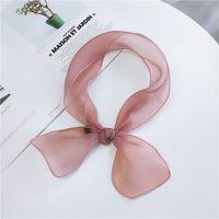 New Small Dot Silk Scarf For Women Spring And Autumn Summer Small Scarf Fashion All-matching Small Silk Scarf Organza Scarf Variety Ribbon sku image 3