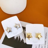 Du Sud Corée Dongdaemun 2019 Automne Hiver De Mode En Métal Stéréo Pentagramme Boucles D'oreilles Étudiant Capricieux Boucles D'oreilles sku image 1