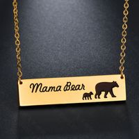 Européen Et Américain Bijoux Creative Mamabear Ours Pendentif En Acier Inoxydable Famille Collier Souhaite Populaire Cadeau Du Jour De Mère sku image 11