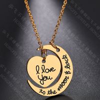 Titanium&stainless Steel Fashion Sweetheart Necklace  (steel Color) Nhhf1058-steel-color sku image 2
