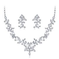 Exclusif Pour Croix-frontière Nouvelle Européen Et Américain De Mode De Mariée Collier Deux-pièce Boucles D'oreilles Tous-match Banquet De Mariage Bijoux sku image 1