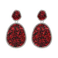 Plastic Fashion Geometric Earring  (red) Nhjj5164-red sku image 1