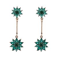 Alloy Fashion Flowers Earring  (green) Nhjj5141-green sku image 1