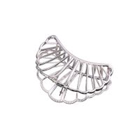 Factory Direct Sales Hot New Hairpin European And American Simple Hollow Mesh Fan-shaped Hair Accessories Large Grip Women sku image 3