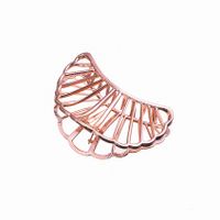 Factory Direct Sales Hot New Hairpin European And American Simple Hollow Mesh Fan-shaped Hair Accessories Large Grip Women sku image 4
