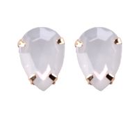 Imitated Crystal&cz Fashion Geometric Earring  (white) Nhjq10708-white sku image 1
