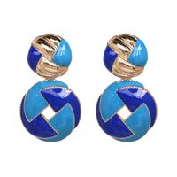 Jujia Nouvelle Européen Et Américain Personnalisé Grande Marque Alliage Gouttes Boucles D'oreilles Ventes Directes D'usine Croix-frontière E-commerce 6 Couleur 51171 sku image 4