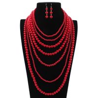 Beads Fashion Geometric Necklace  (creamy-white) Nhct0305-creamy-white sku image 1