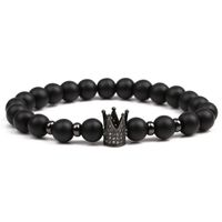 Natural Stone Fashion Geometric Bracelet  (black) Nhyl0200-black sku image 1