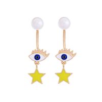 Bijoux Bijoux Personnalisé Creative Diable Oeil De Perle Boucles D'oreilles De Mode Tous-match Baisse De Pétrole Étoiles Lune Boucles D'oreilles Ed01552c sku image 4