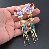 Baroque Roi Poupée Cour Vintage Casse-noisette Boucles D'oreilles Marionnette Soldat Strass Longues Boucles D'oreilles sku image 3