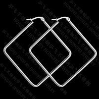 Titanium&stainless Steel Fashion Geometric Earring  (40mm) Nhhf0958-40mm sku image 2