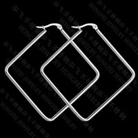 Titanium&stainless Steel Fashion Geometric Earring  (40mm) Nhhf0958-40mm sku image 3
