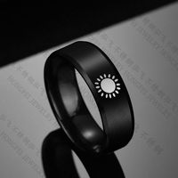 Titanium&stainless Steel Fashion Geometric Ring  (black-6) Nhhf0924-black-6 sku image 1