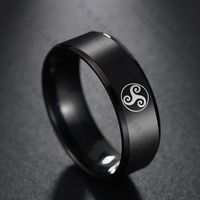 Titanium&stainless Steel Fashion Geometric Ring  (black-6) Nhhf0899-black-6 sku image 1