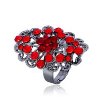 Grenz Überschreitende Explosive Accessoires Kreativer Heißer Verkauf Ring Japanische Und Koreanische Mode Ring Öffnung Verstellbarer Diamant Blumen Ring sku image 4
