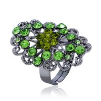 Grenz Überschreitende Explosive Accessoires Kreativer Heißer Verkauf Ring Japanische Und Koreanische Mode Ring Öffnung Verstellbarer Diamant Blumen Ring sku image 5