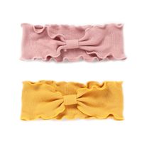 Korean  Bow Headband Wavy Edge Folding Side Sports Hairband Set  For Women main image 6