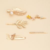 New Creative Hairpin Butterfly Leaf Branch Top Clip Broken Hairpin Wholesale main image 1