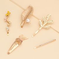 New Creative Hairpin Butterfly Leaf Branch Top Clip Broken Hairpin Wholesale main image 3