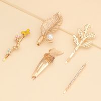 New Creative Hairpin Butterfly Leaf Branch Top Clip Broken Hairpin Wholesale main image 4