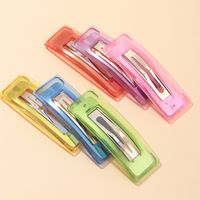Jelly Color Transparent Bangs Clip Sweet Soft Girl Hairpin Candy Color Hairpin Hair Accessories Wholesale main image 3