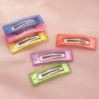 Jelly Color Transparent Bangs Clip Sweet Soft Girl Hairpin Candy Color Hairpin Hair Accessories Wholesale main image 4