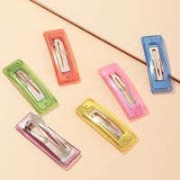 Jelly Color Transparent Bangs Clip Sweet Soft Girl Hairpin Candy Color Hairpin Hair Accessories Wholesale main image 5