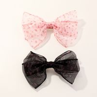New Style Multicolor Spotted Mesh Ribbon Hairpin Bow All-match Style Hairpin Top Clip Wholesale main image 5