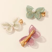 Gothic Style Retro Hand Embroidery Bow Duckbill Side Clip Wholesale main image 4